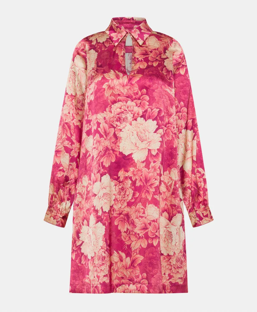 Momoni Miyagi Dress - Silk Satin Floral