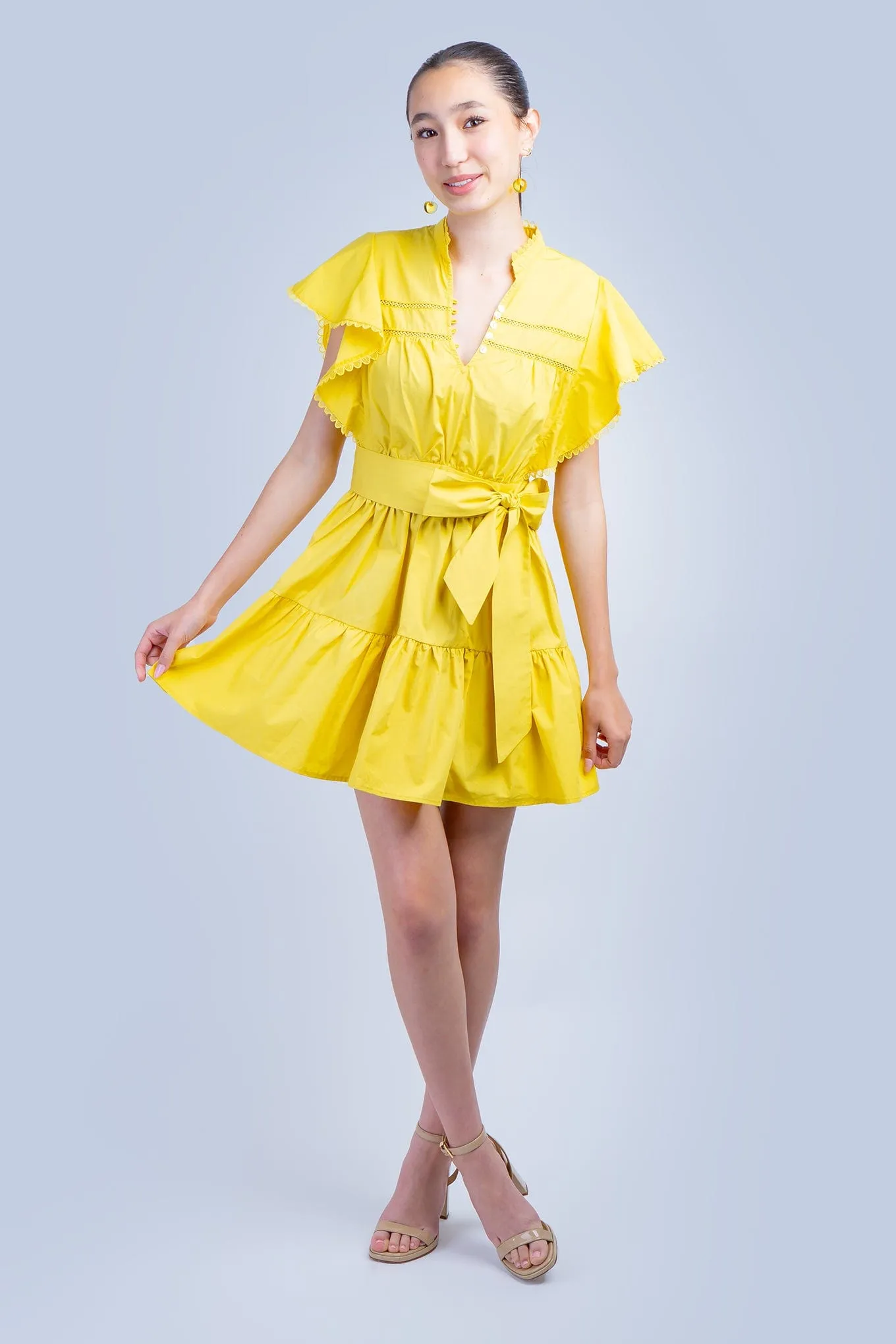 Mustard Fit and Flare Dress