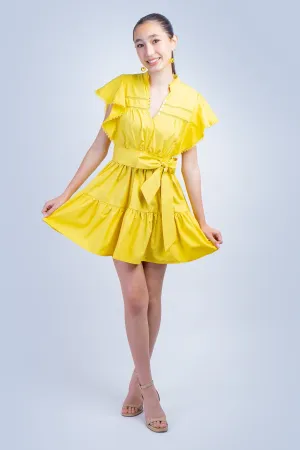 Mustard Fit and Flare Dress