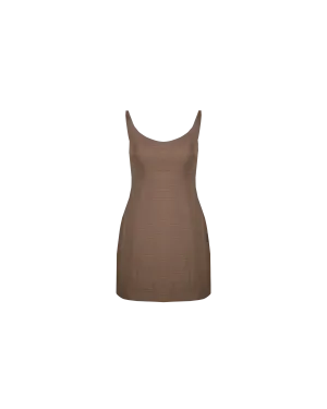 NORTH MINI DRESS BROWN CHECK