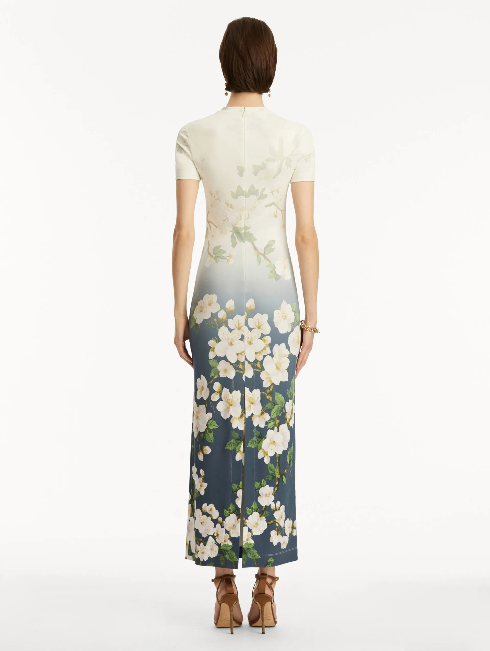 Ombré Cherry Blossom Jersey Dress