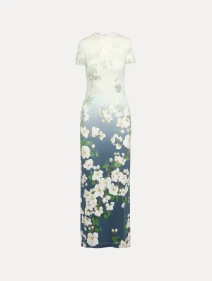 Ombré Cherry Blossom Jersey Dress