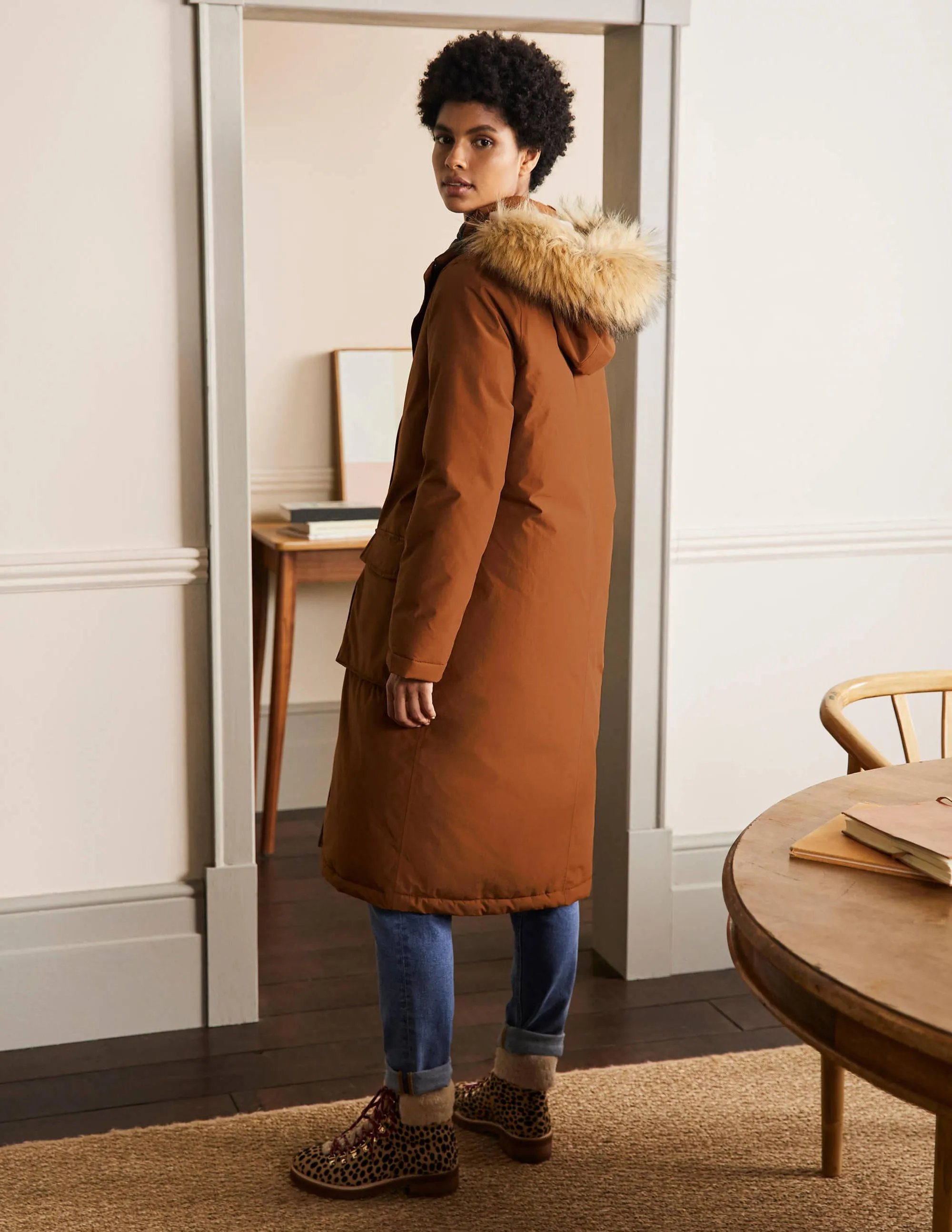 Orkney Padded Parka Coat-Ginger