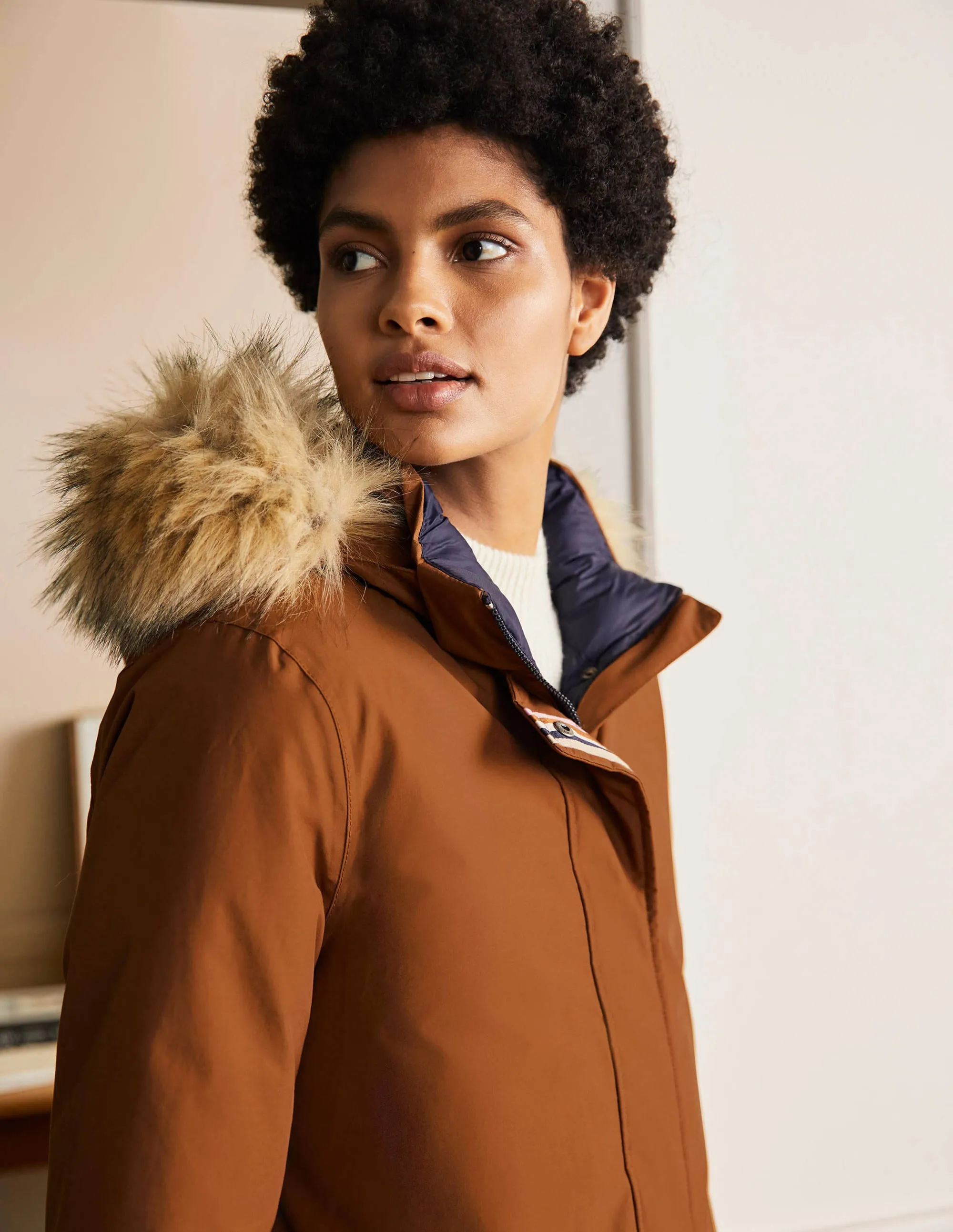Orkney Padded Parka Coat-Ginger