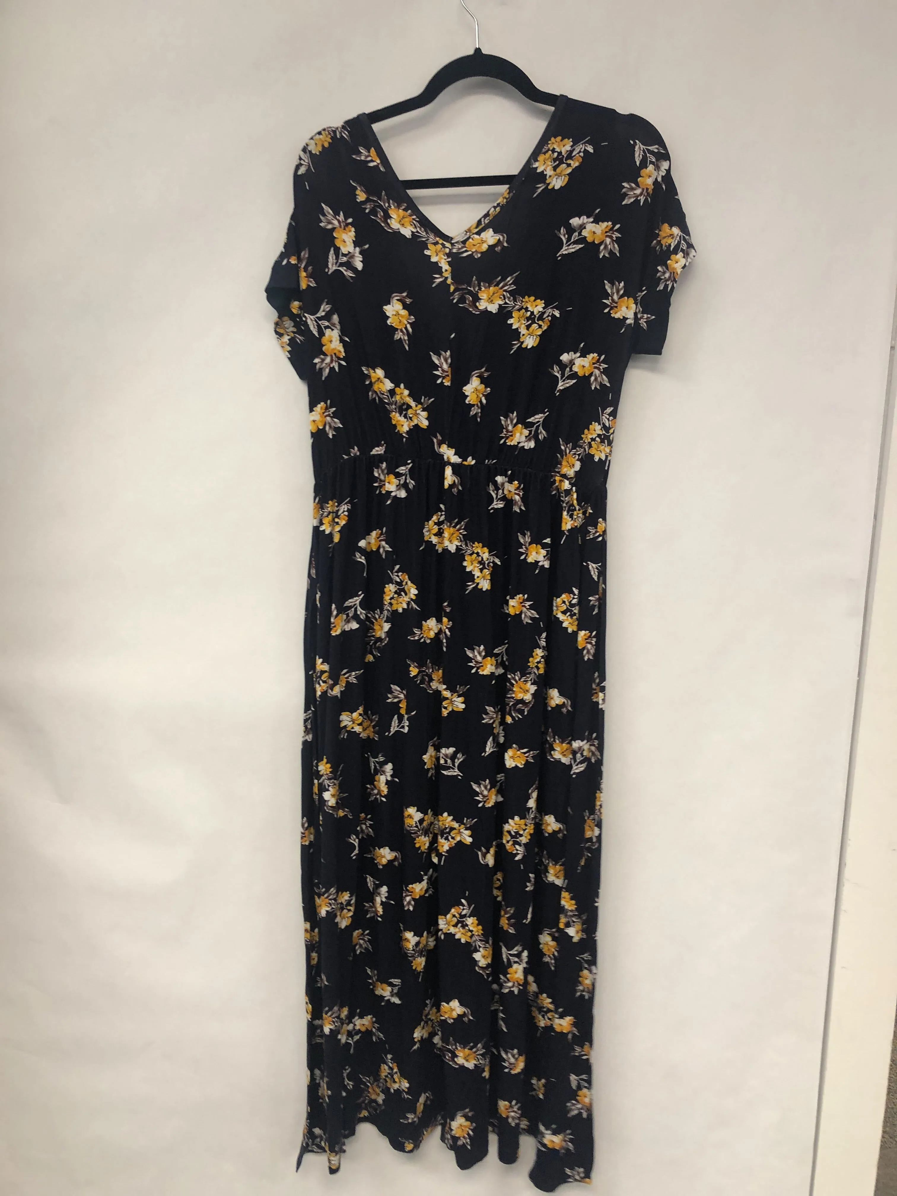 Outlet 6301 - Latched Mama V-Neck Nursing Jumpsuit - Canary Blooms - Extra Large