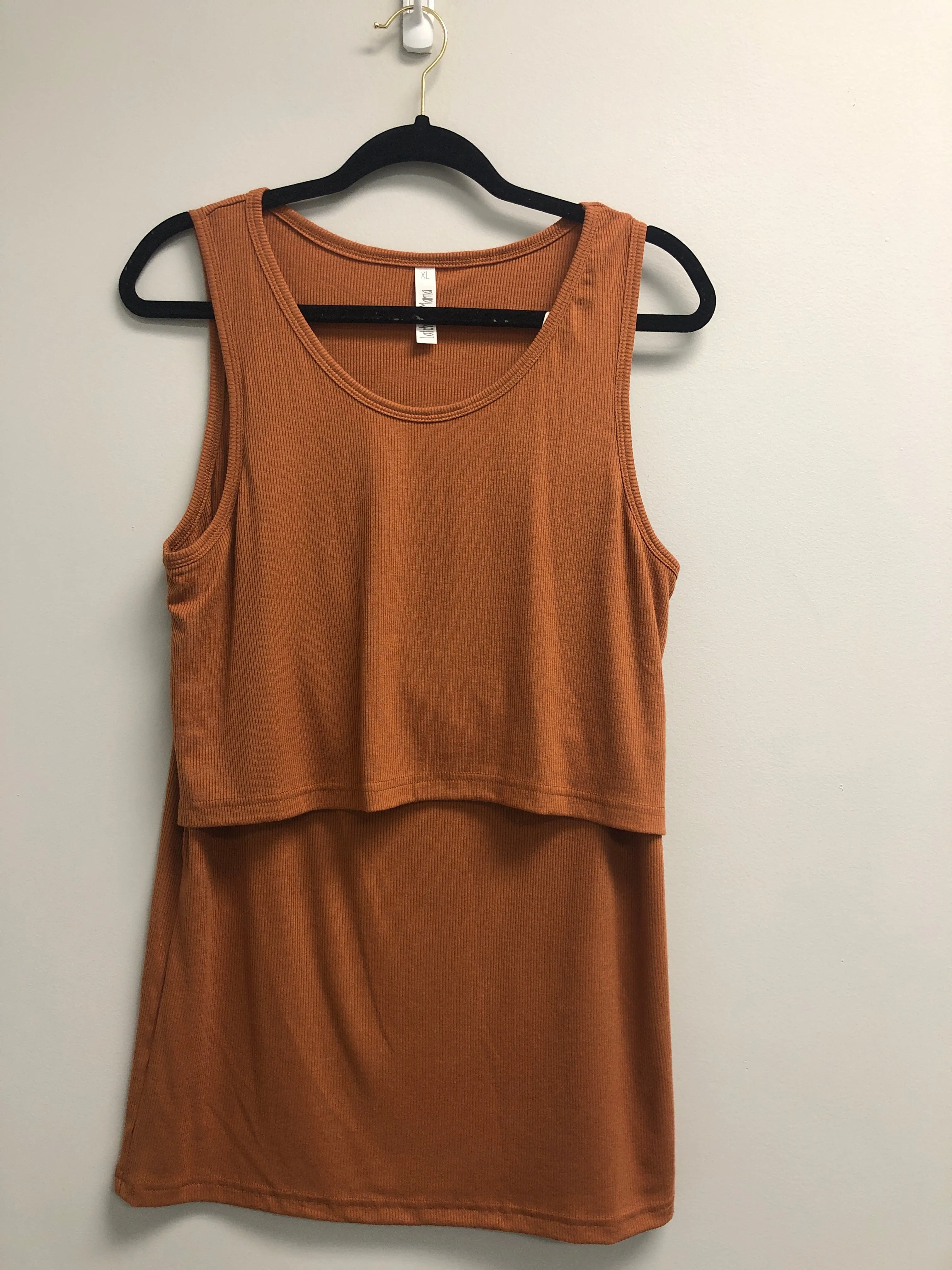 Outlet 6910 - Latched Mama Ribbed Nursing Tank - Copper - Extra Large