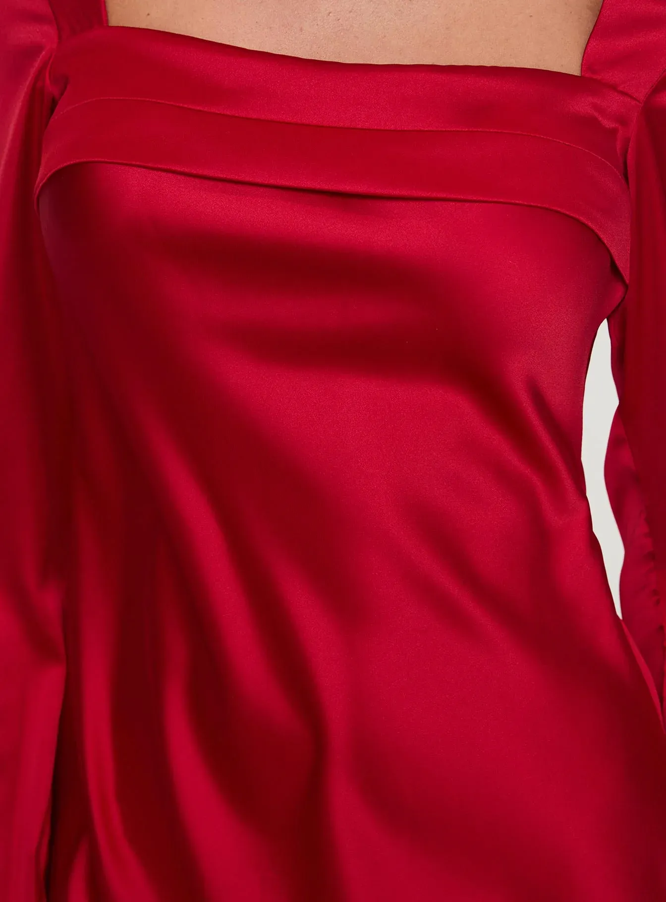 Phillipa Long Sleeve Mini Dress Red