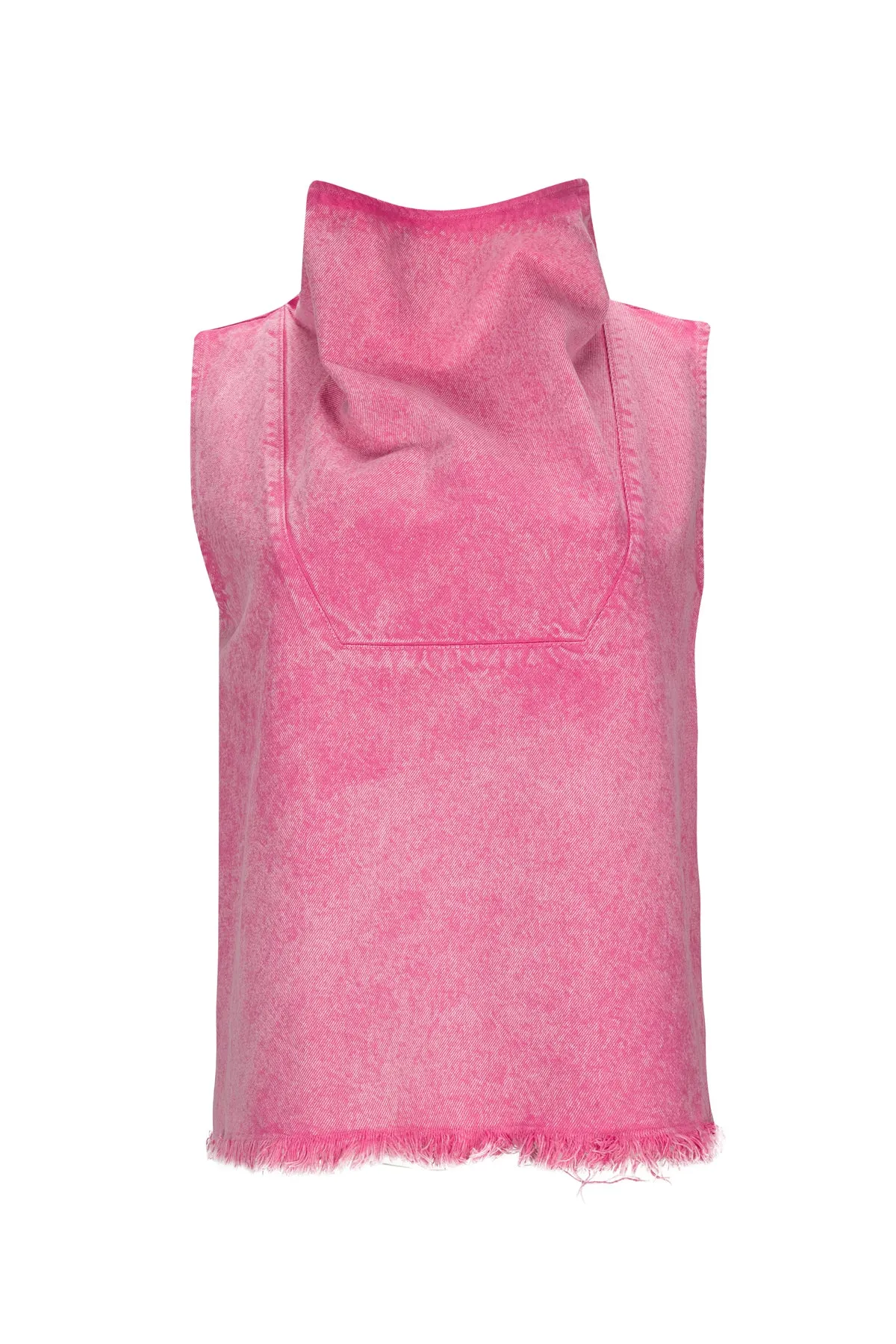 PINK COWL NECK TOP
