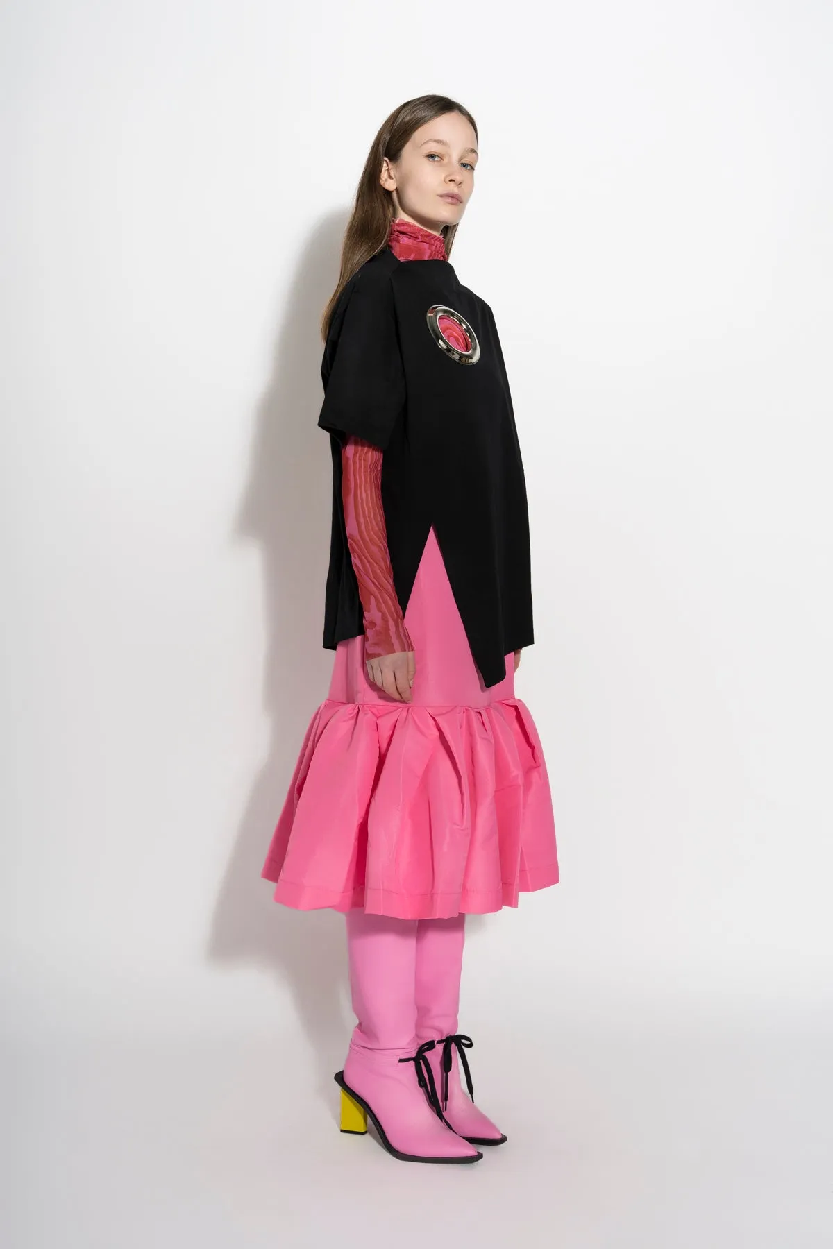PINK FITTED SKIRT
