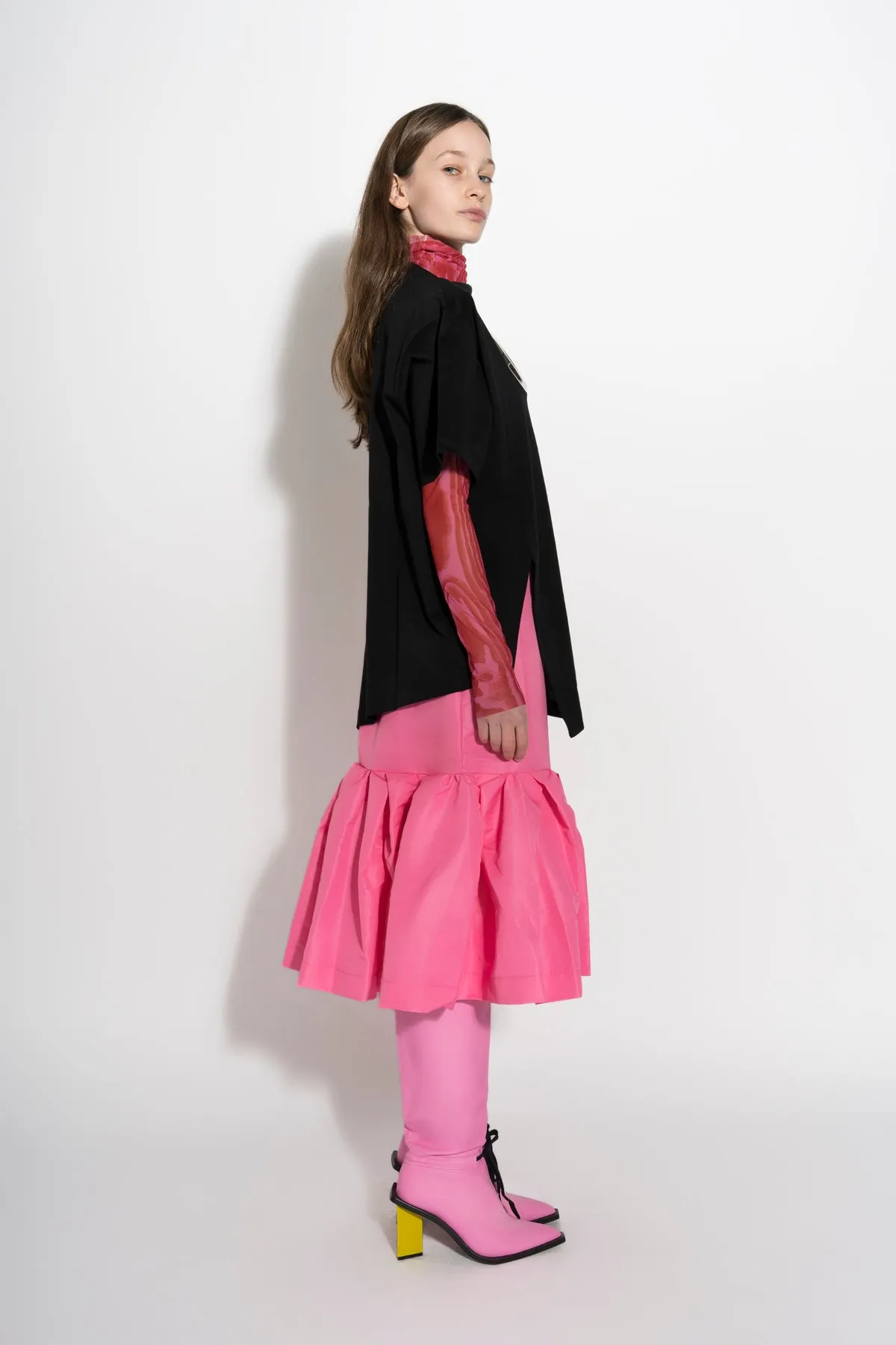 PINK FITTED SKIRT