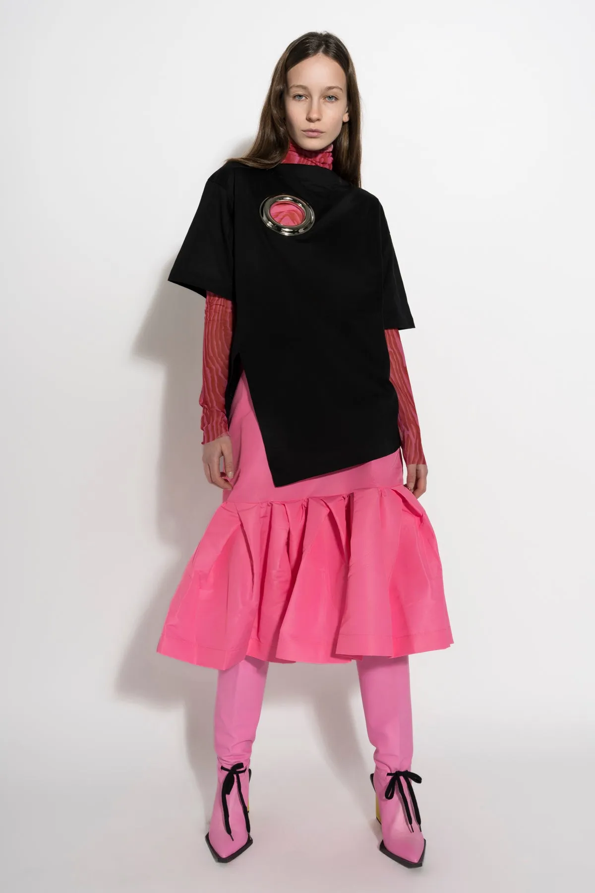 PINK FITTED SKIRT