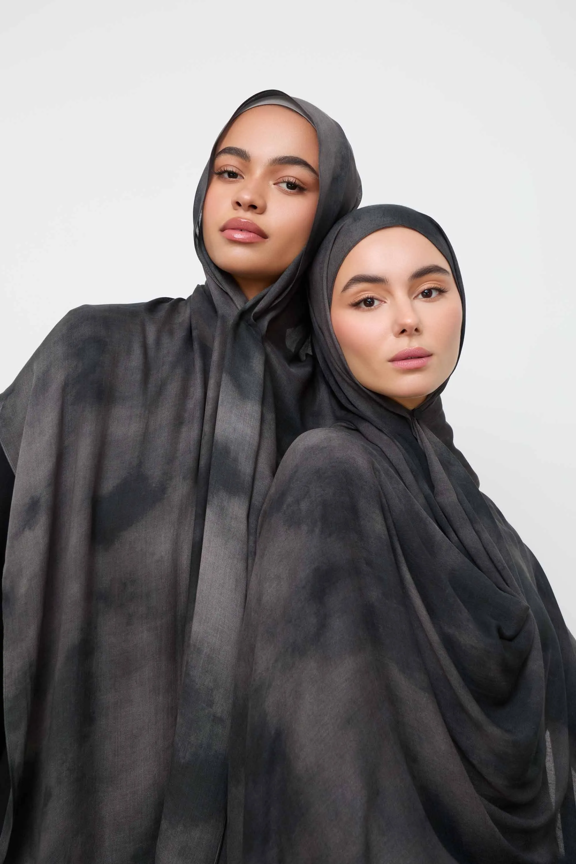 Printed Modal Hijab - Smoky Quartz