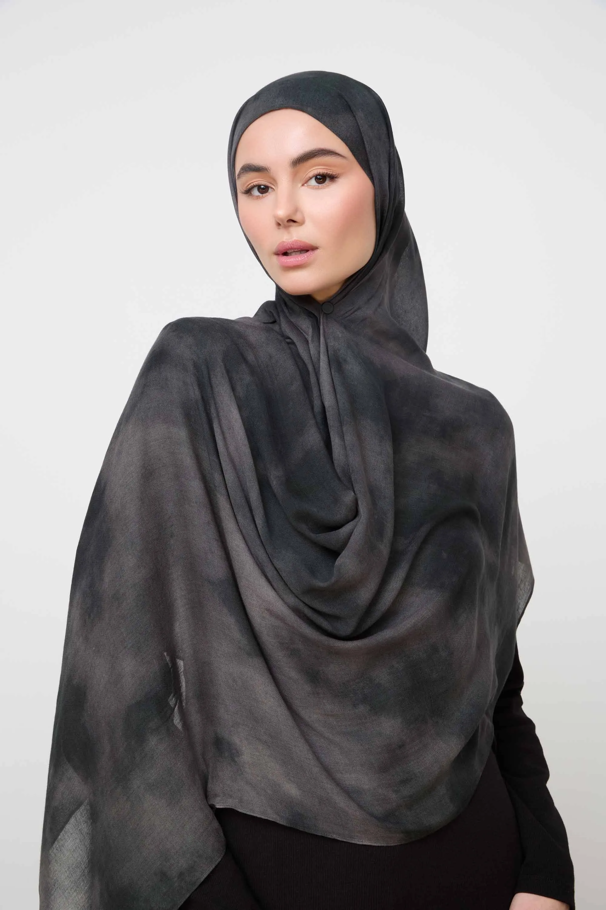 Printed Modal Hijab - Smoky Quartz