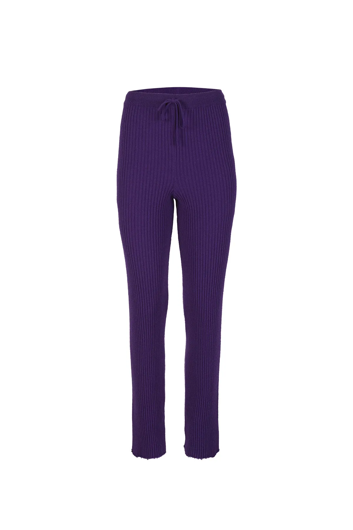 PURPLE KNITTED TROUSERS