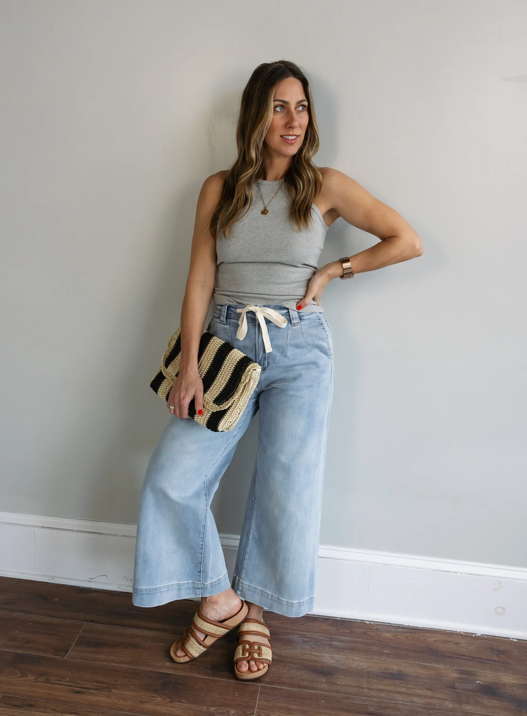 Raelyn Rib Tank - Grey