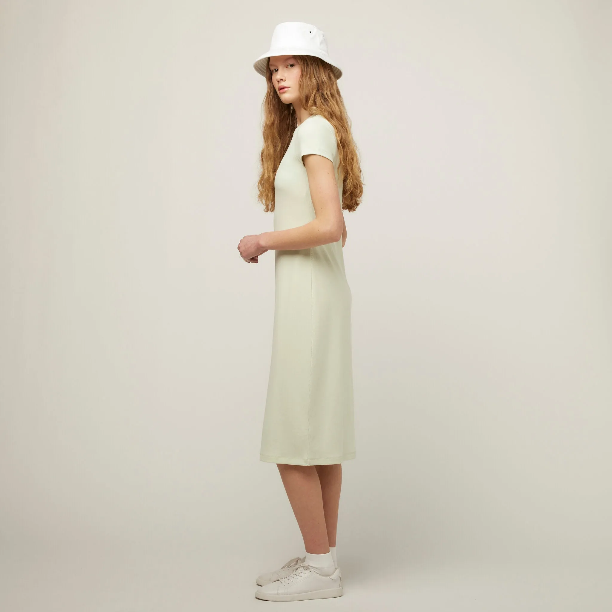 Short Sleeve Rib Tee Dress