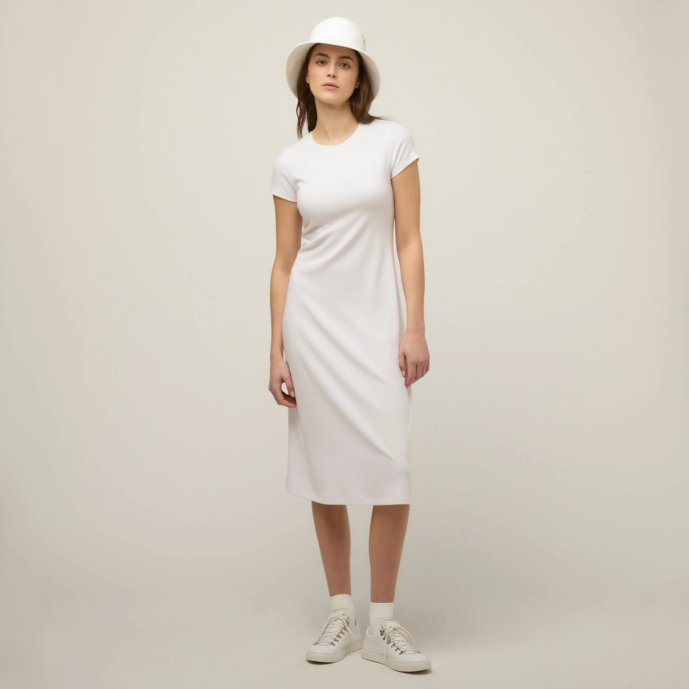 Short Sleeve Rib Tee Dress