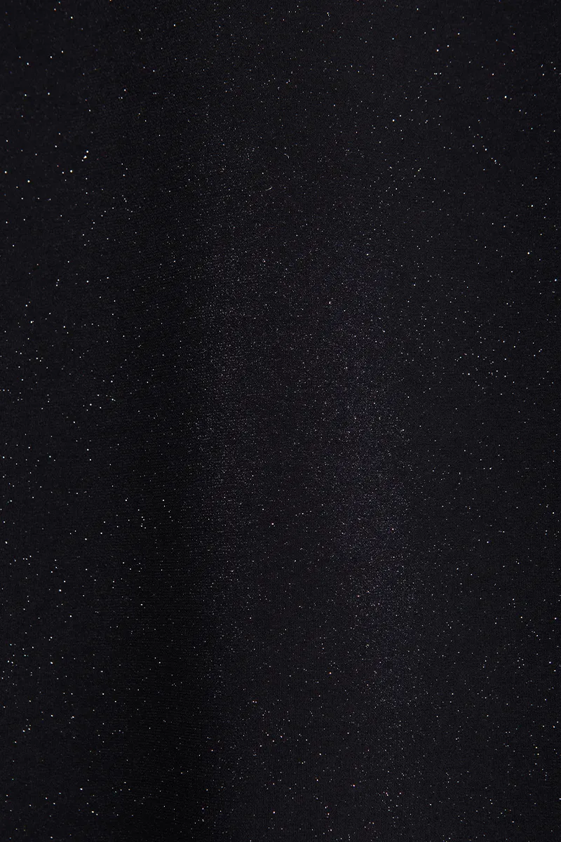 Side Twist Dress | Black Sparkle