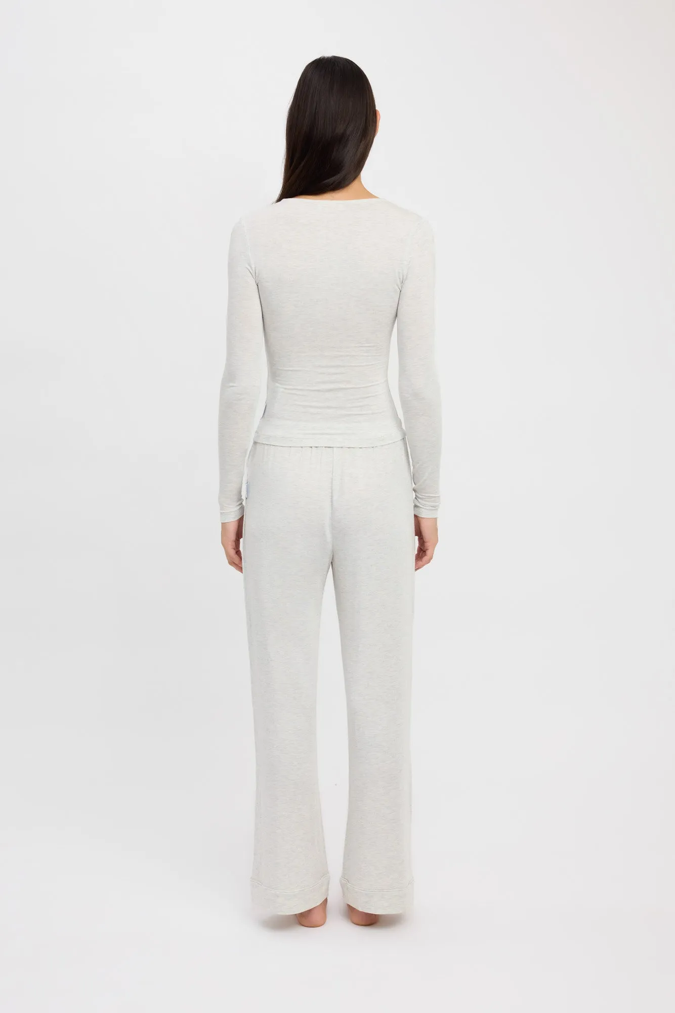 Sleep Button Long Sleeve Top