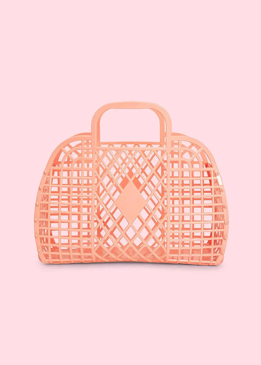 Small Retro Basket - Coral