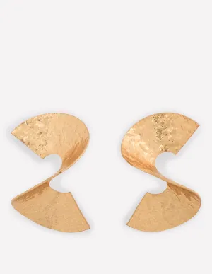 Statement Spiral Earrings-Gold