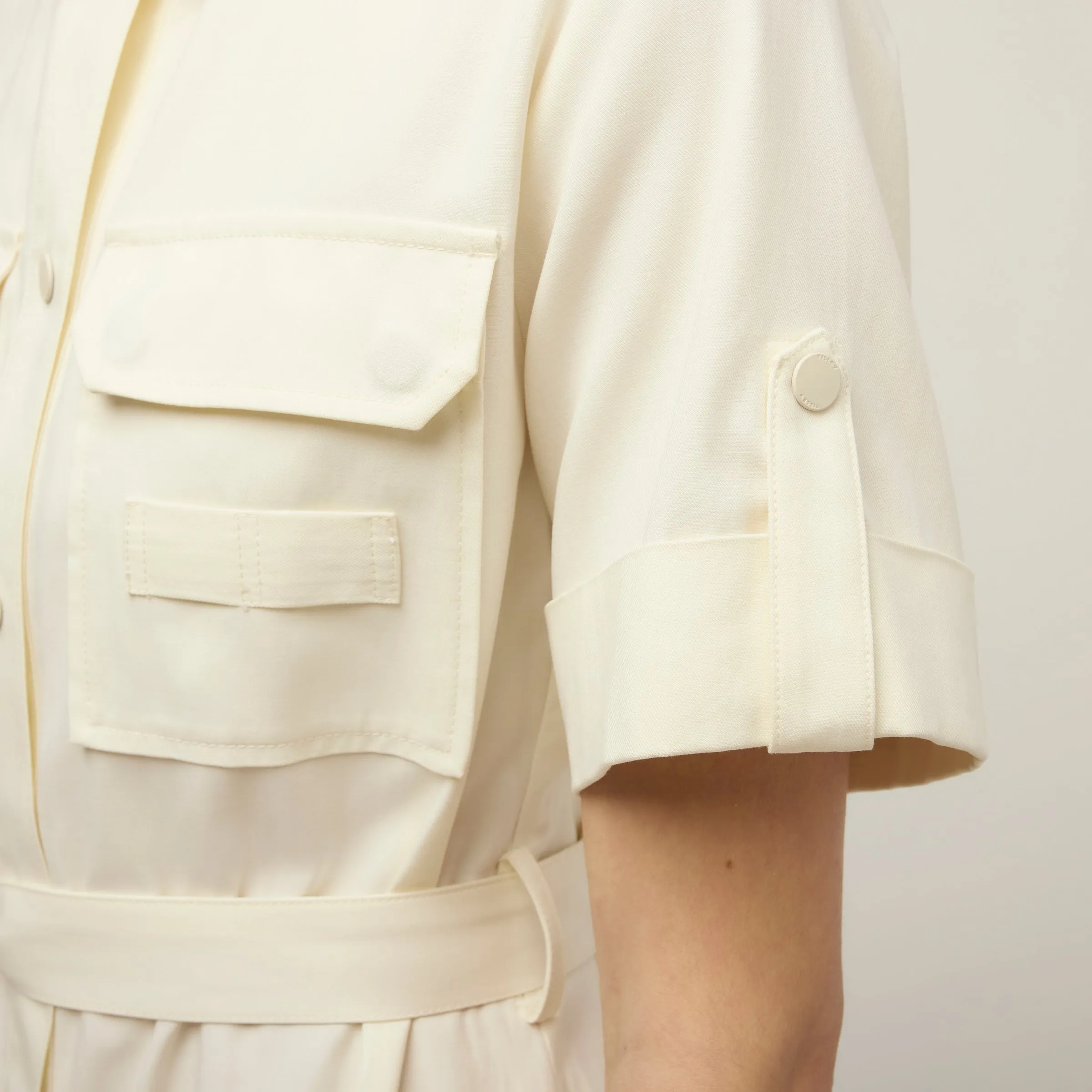 Tencel Cotton Safari Midi Dress