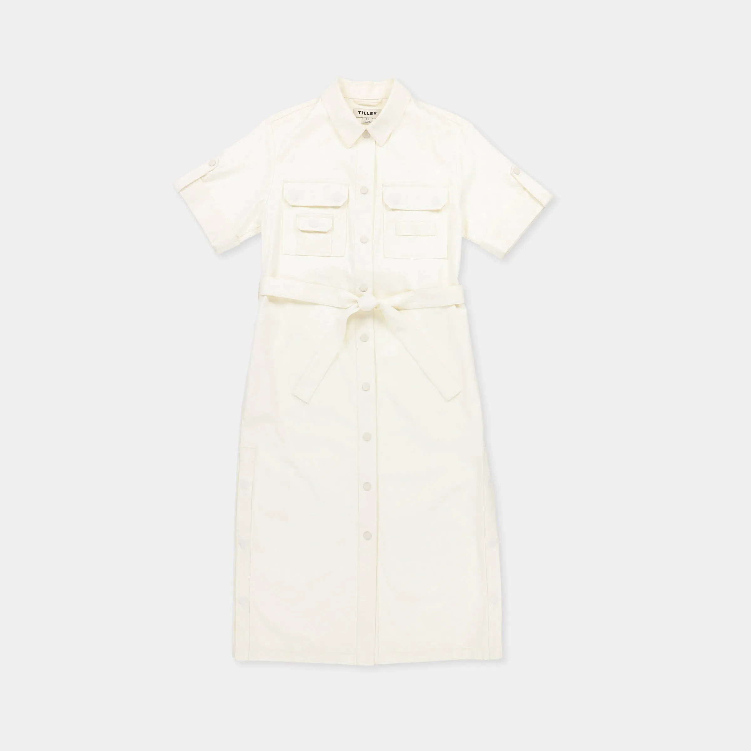 Tencel Cotton Safari Midi Dress