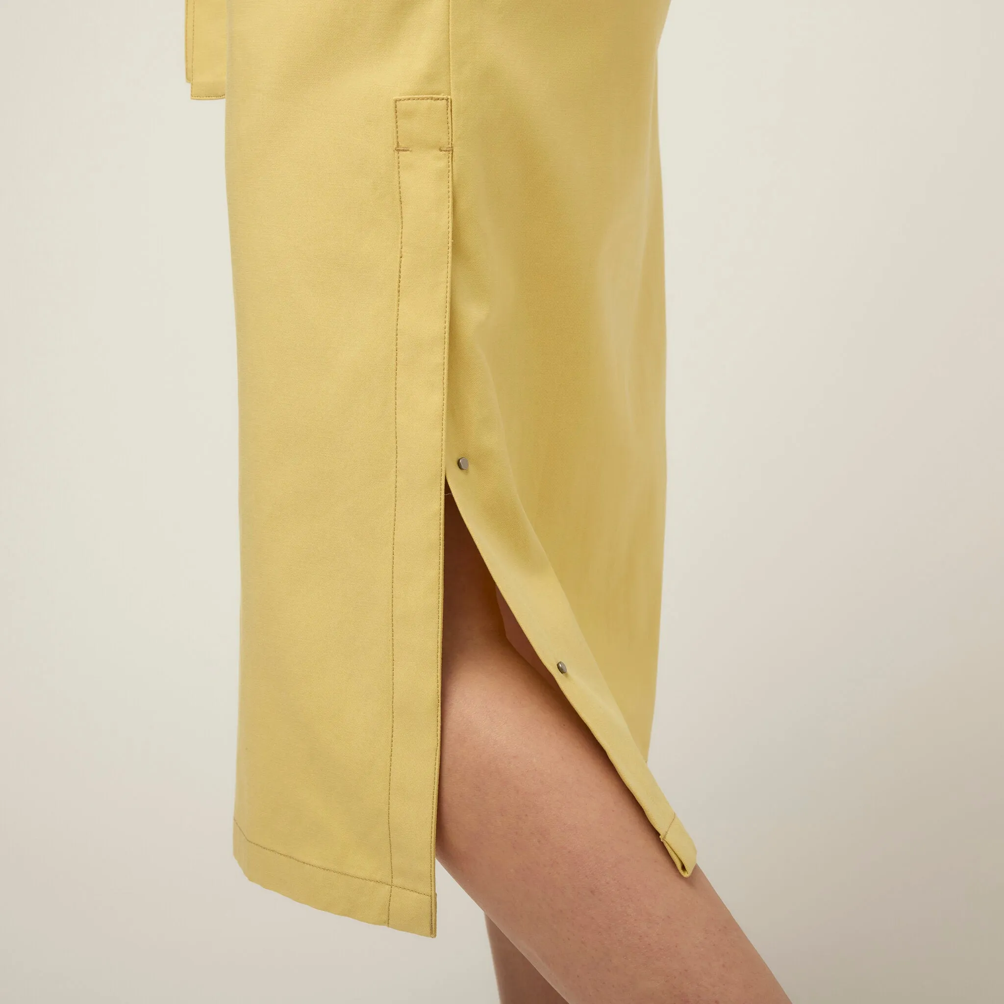 Tencel Cotton Safari Midi Dress
