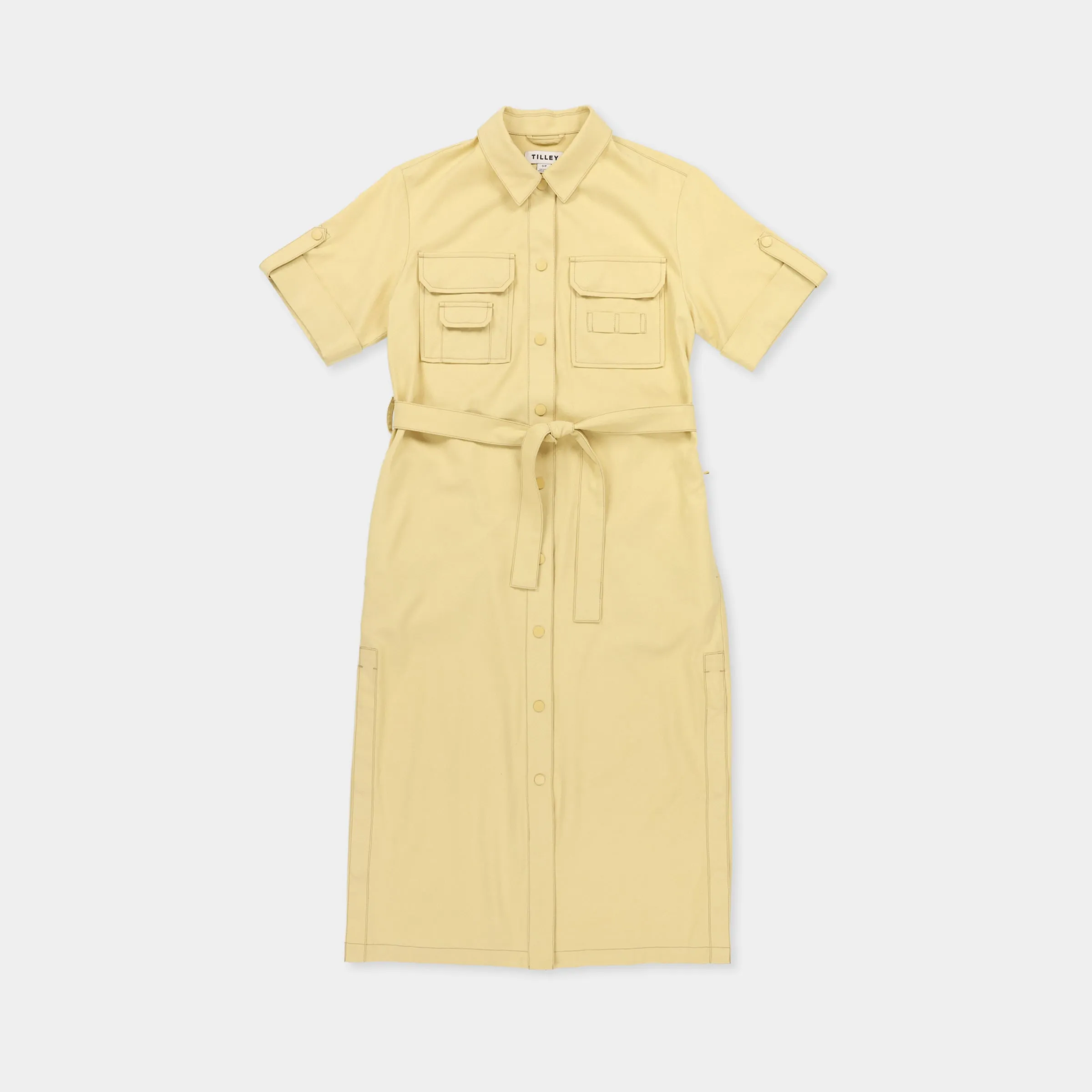Tencel Cotton Safari Midi Dress