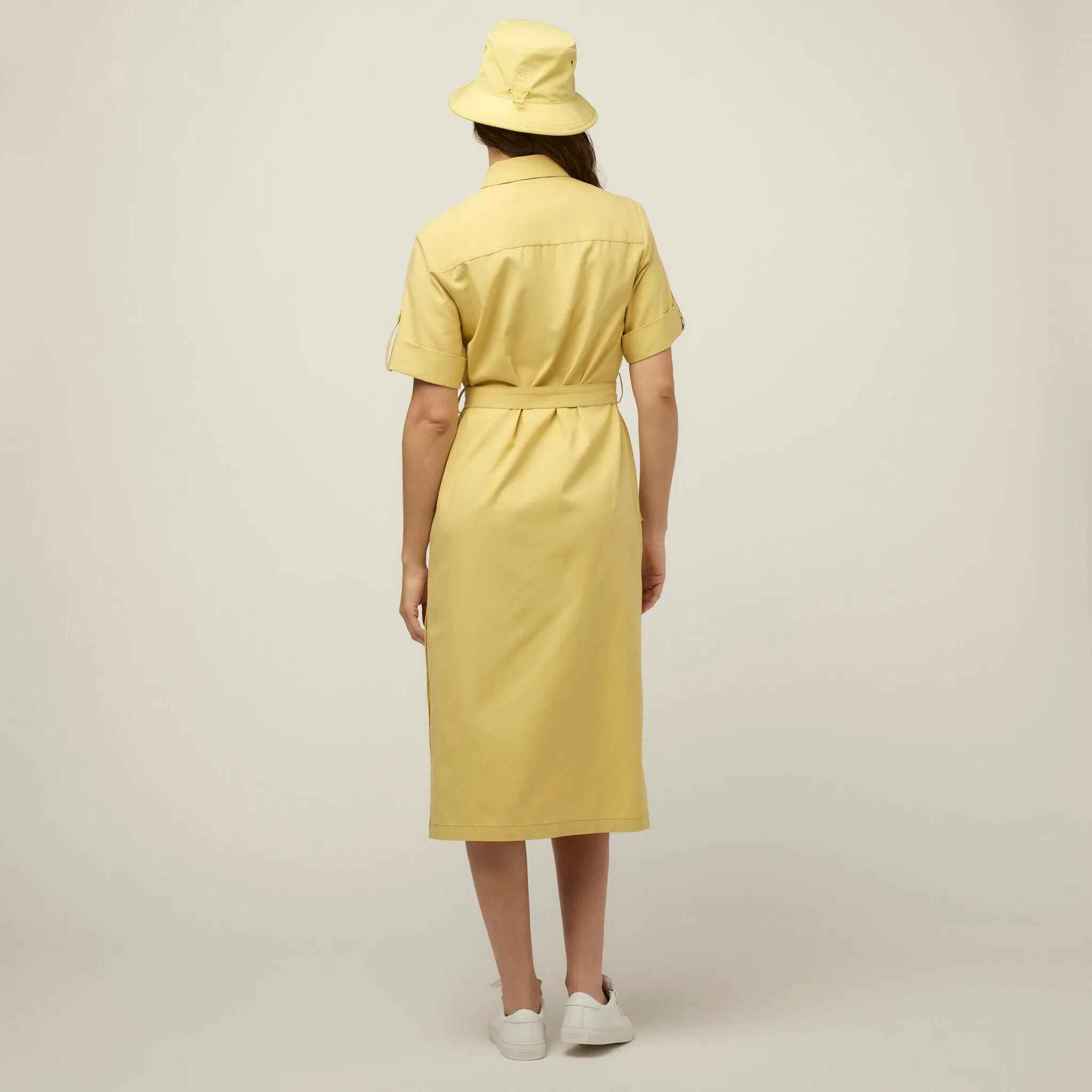Tencel Cotton Safari Midi Dress