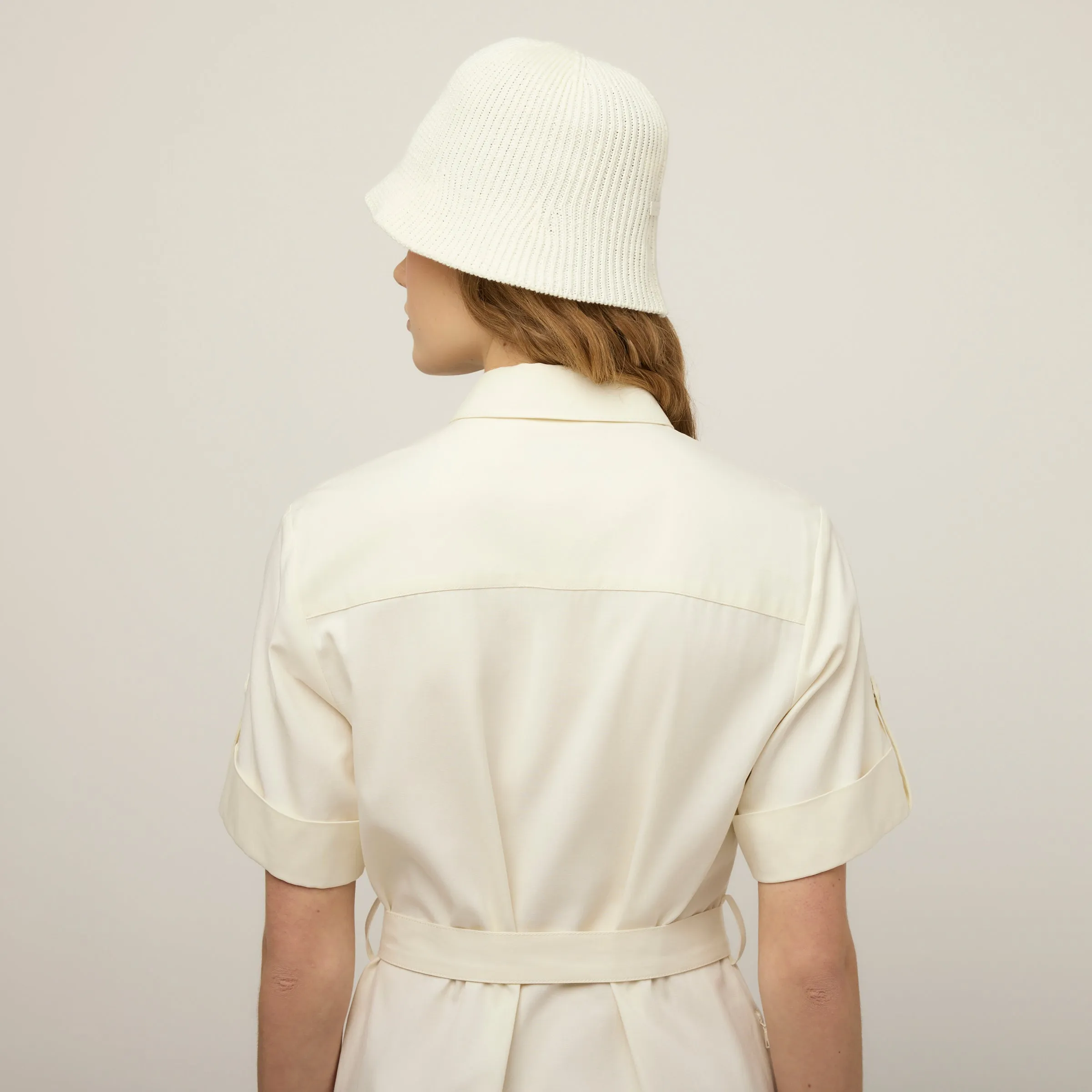 Tencel Cotton Safari Midi Dress