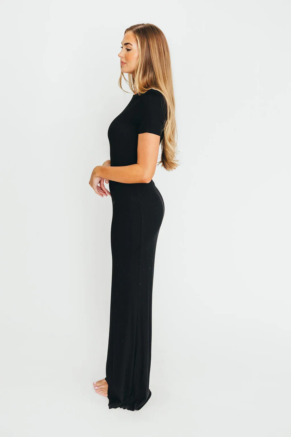 The Charlie Ribbed Maxi Dress in Black - Bump Friendly & Inclusive Sizing (S-3XL) PRE-ORDER