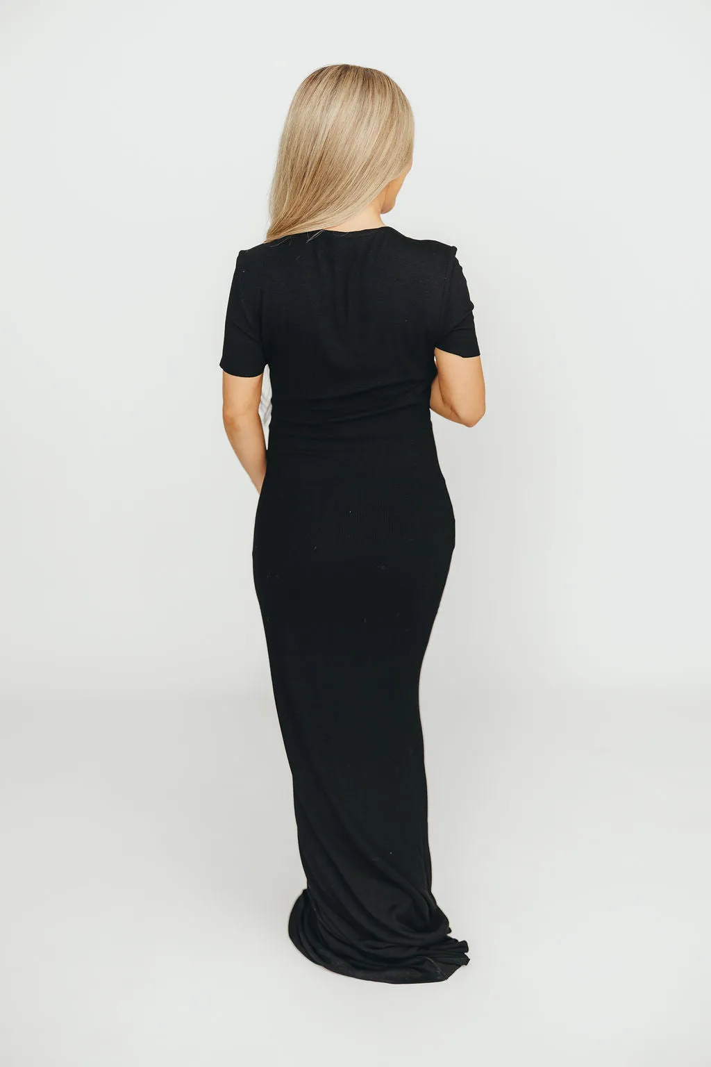 The Charlie Ribbed Maxi Dress in Black - Bump Friendly & Inclusive Sizing (S-3XL) PRE-ORDER