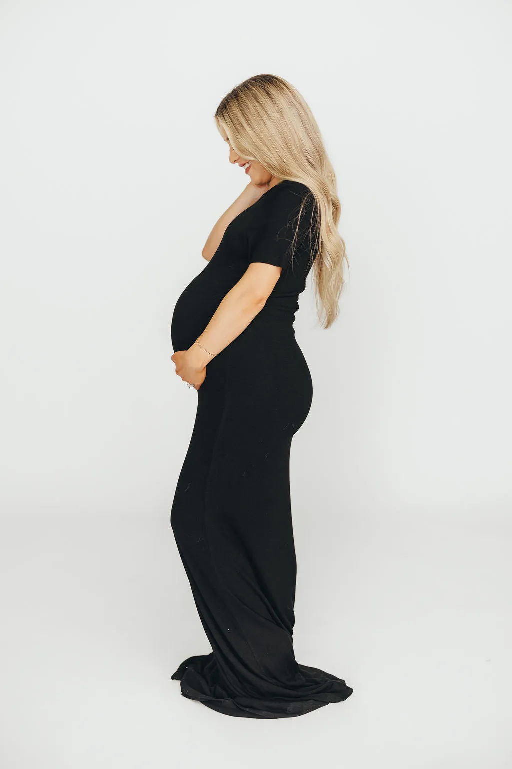The Charlie Ribbed Maxi Dress in Black - Bump Friendly & Inclusive Sizing (S-3XL) PRE-ORDER