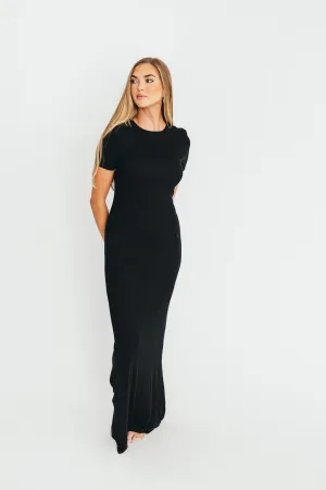 The Charlie Ribbed Maxi Dress in Black - Bump Friendly & Inclusive Sizing (S-3XL) PRE-ORDER