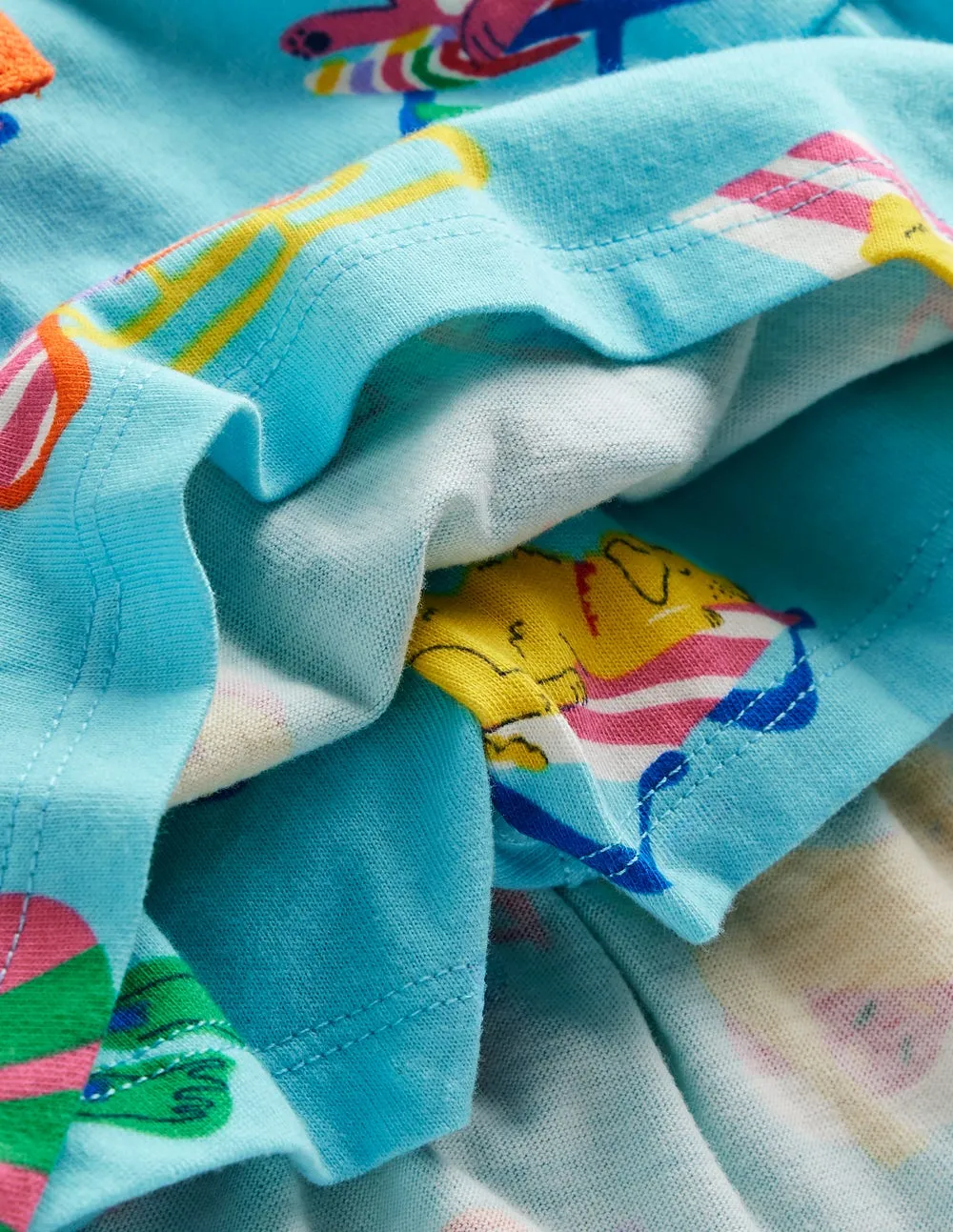 Tiered Jersey Skort-Caribbean Blue Poolside Pets