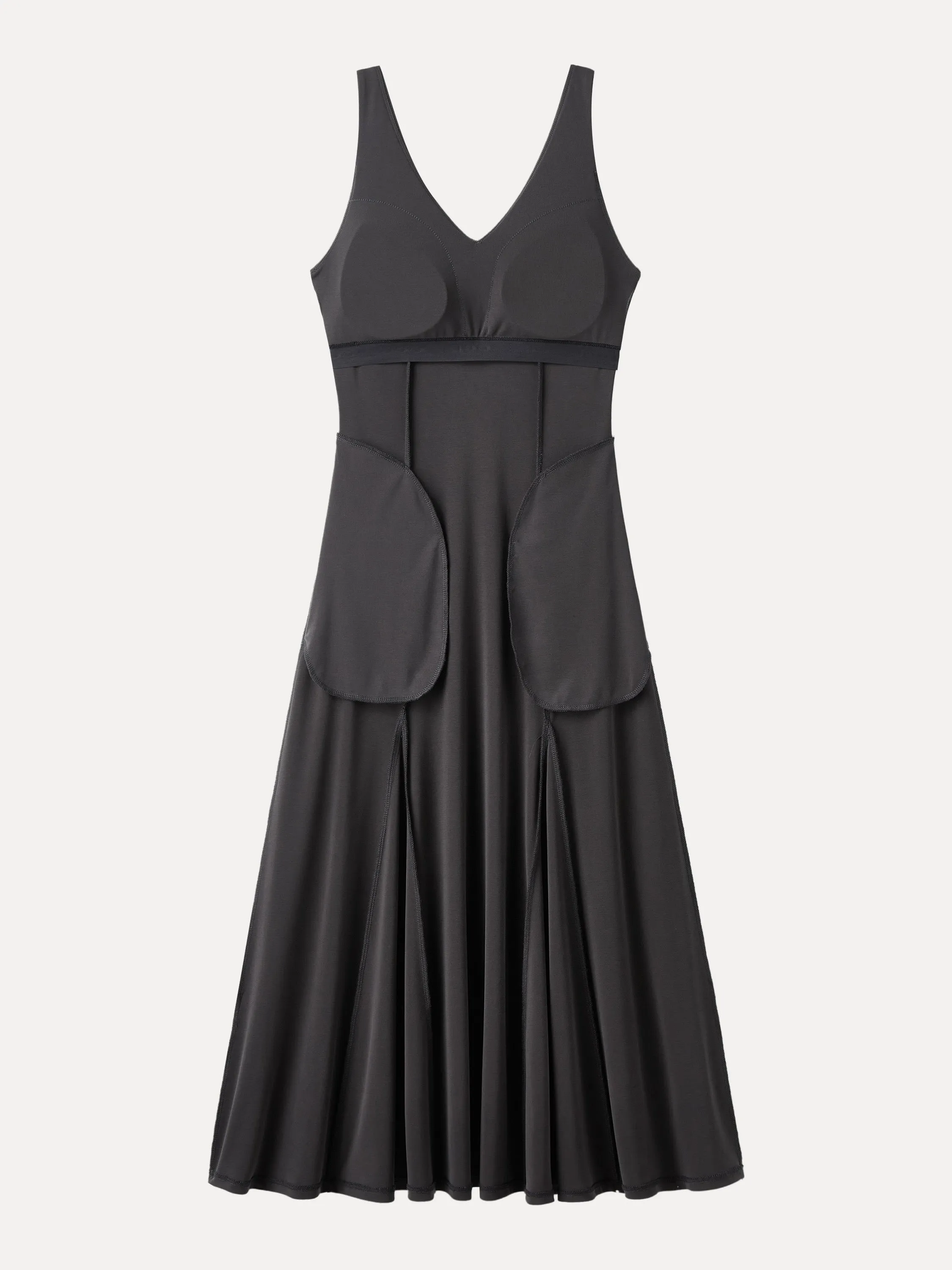 V-neck Fit-and-flare Midi Brami Dress