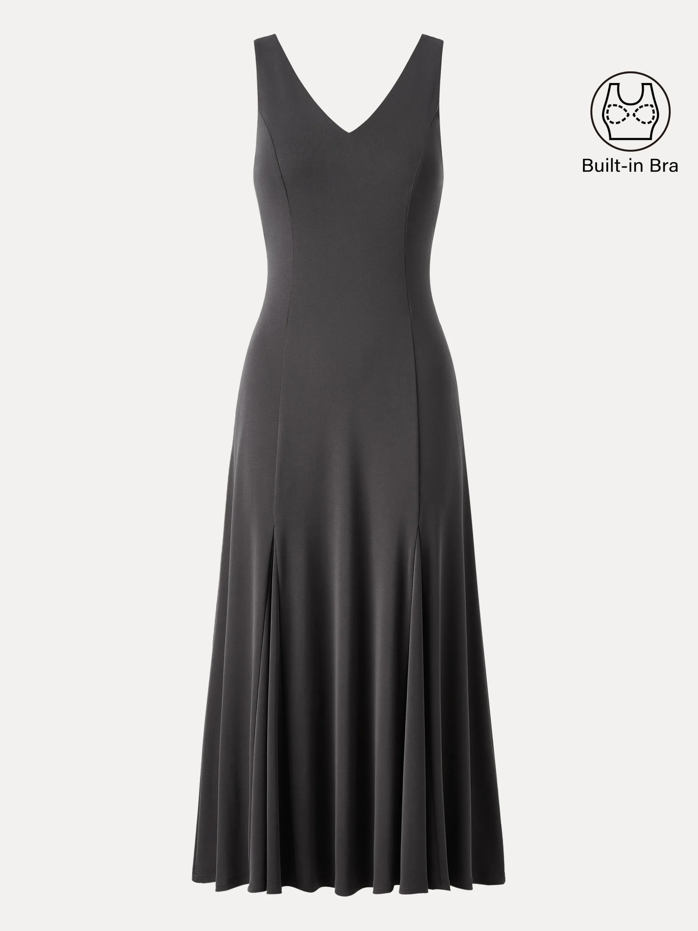 V-neck Fit-and-flare Midi Brami Dress