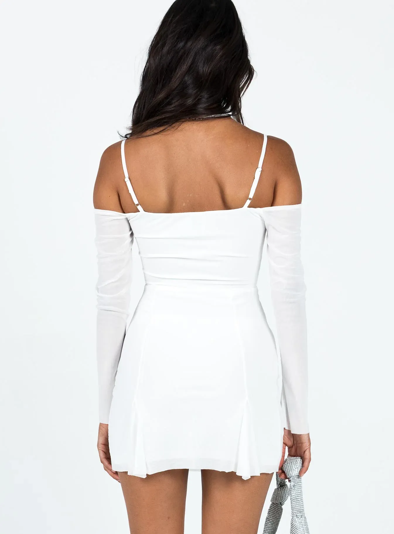 Viva Long Sleeve Mini Dress White